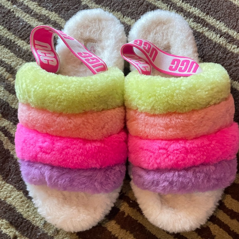 Rainbow Ugg slippers